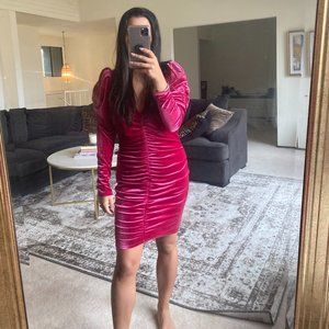 Leith Velvet Rose Mini Dress